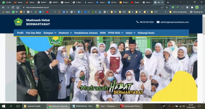 DOWNLOAD TEMPLATE CMS WEBSITE DAN PPDB SEKOLAH / MADRASAH GRATIS SOURCE CODE